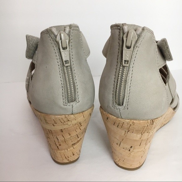 Rockport Women's Briah Taupe Leather‎ Gladiator Wedge Sandals Shoes 10 - Picture 6 of 14